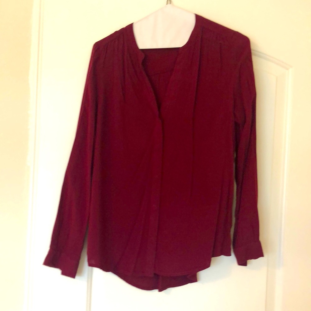 Burgundy Old Navy Blouse - size S